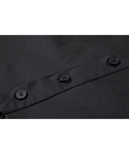 Asymmetric Hem Volume Sleeve Shirt